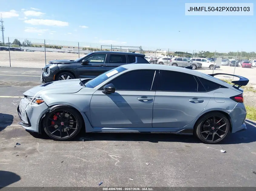 Auction sale of the 2023 Honda Civic Type R , vin: JHMFL5G42PX003103, lot number: 45067096