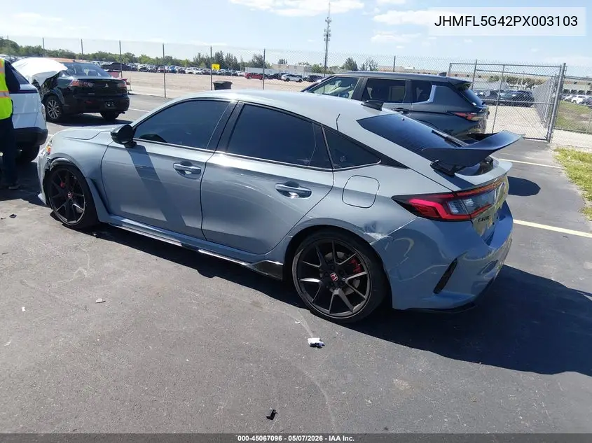 Auction sale of the 2023 Honda Civic Type R , vin: JHMFL5G42PX003103, lot number: 45067096