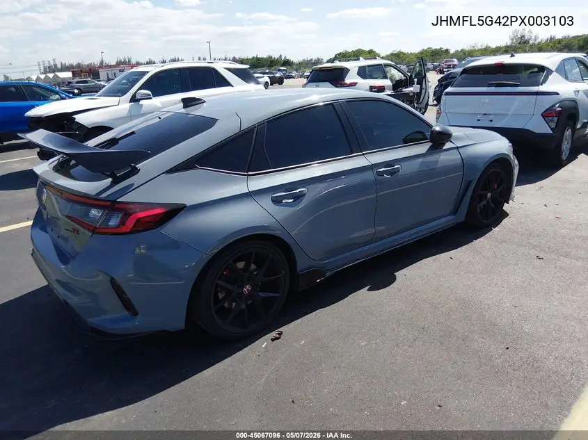 Auction sale of the 2023 Honda Civic Type R , vin: JHMFL5G42PX003103, lot number: 45067096