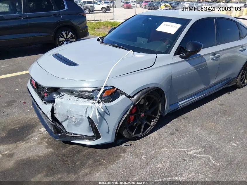 Auction sale of the 2023 Honda Civic Type R , vin: JHMFL5G42PX003103, lot number: 45067096