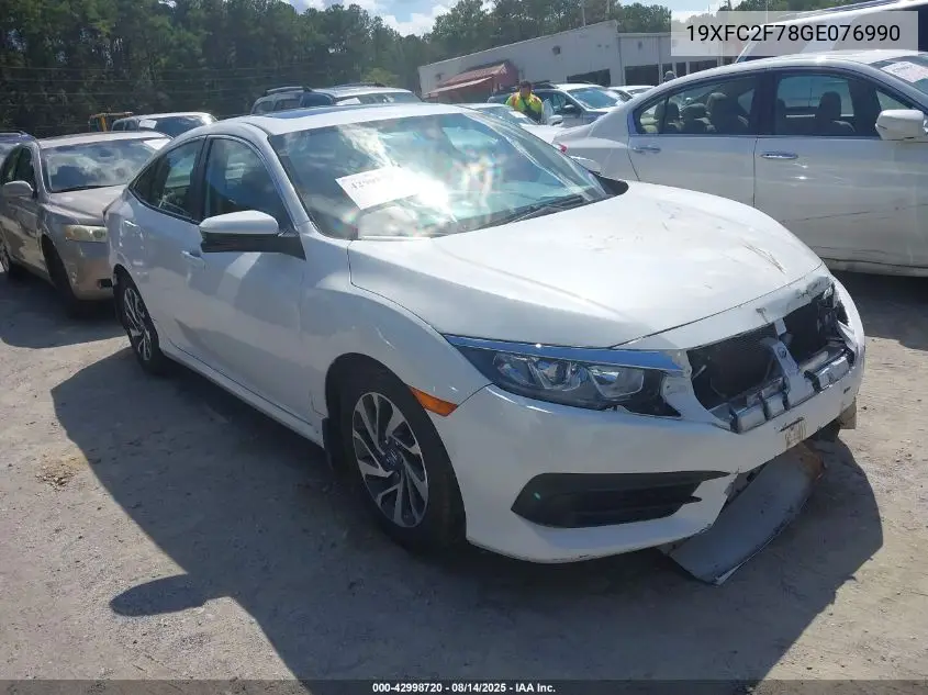 Auction sale of the 2016 Honda Civic , vin: 19XFC2F78GE076990, lot number: 42998720