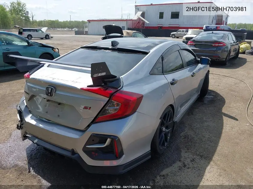 Auction sale of the 2017 Honda Civic , vin: 2HGFC1E58HH703981, lot number: 44877160