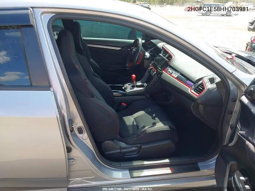 Auction sale of the 2017 Honda Civic , vin: 2HGFC1E58HH703981, lot number: 44877160