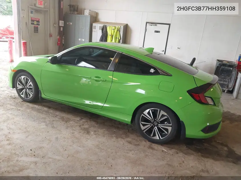 Auction sale of the 2017 Honda Civic , vin: 2HGFC3B77HH359108, lot number: 45476893