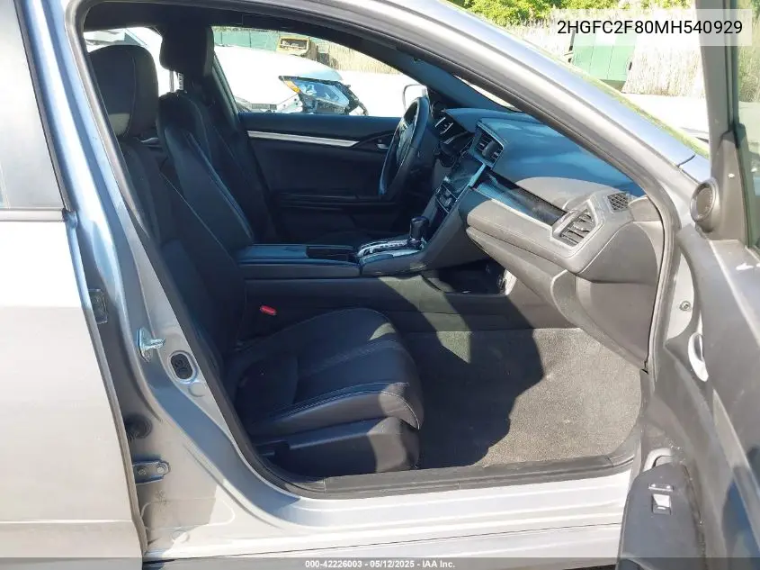 Auction sale of the 2021 Honda Civic , vin: 2HGFC2F80MH540929, lot number: 42226003