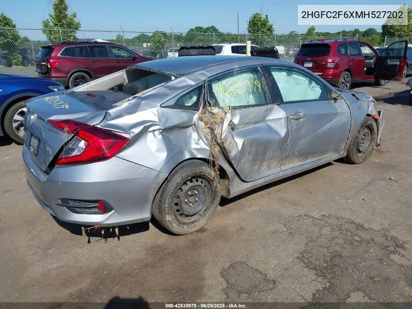 Auction sale of the 2021 Honda Civic , vin: 2HGFC2F6XMH527202, lot number: 42535979