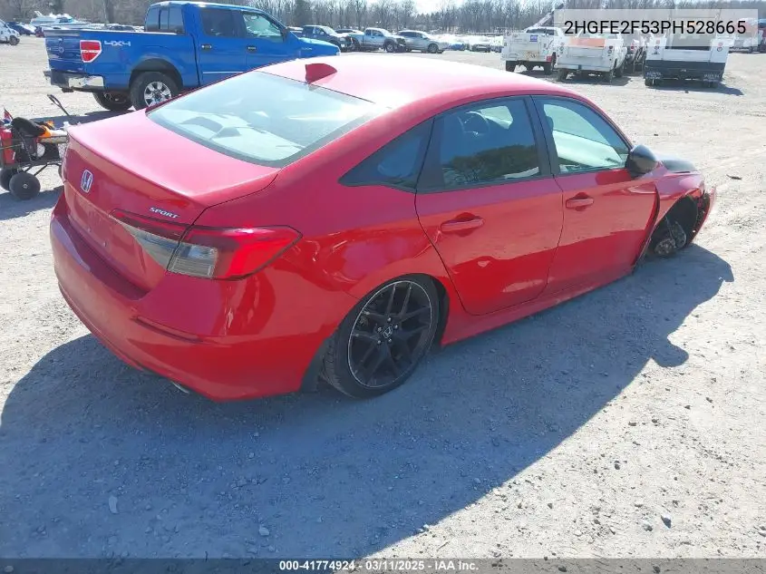 Auction sale of the 2023 Honda Civic , vin: 2HGFE2F53PH528665, lot number: 41774924