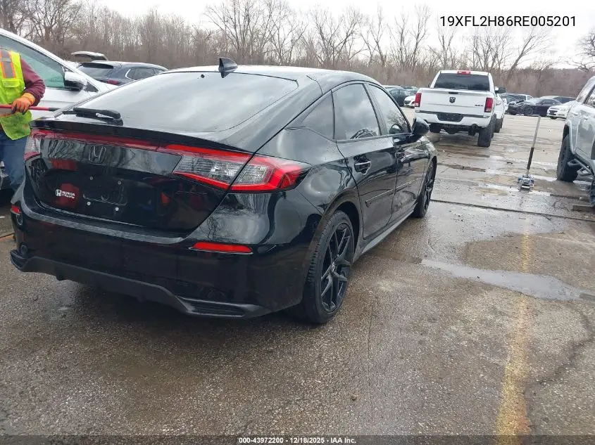Auction sale of the 2024 Honda Civic , vin: 19XFL2H86RE005201, lot number: 43972200