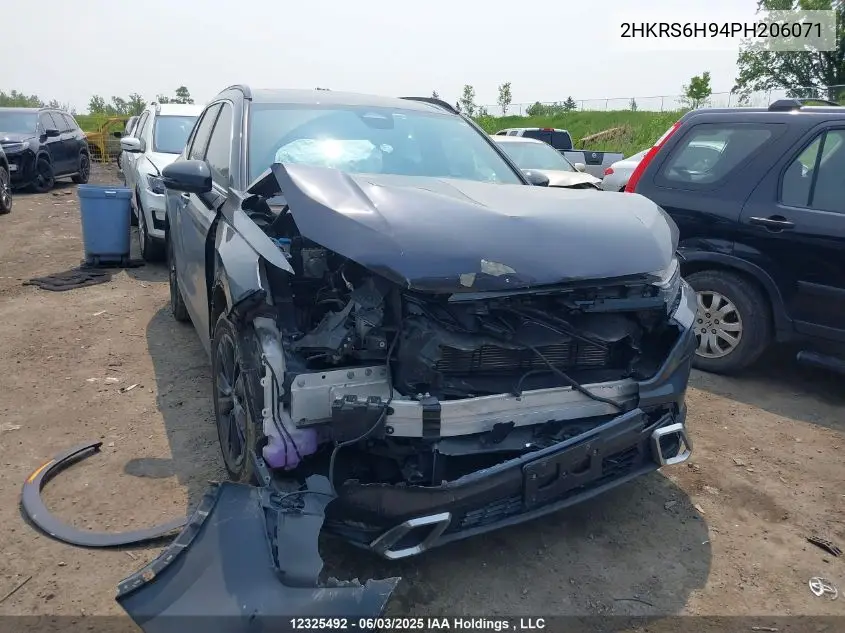 Auction sale of the 2023 Honda CR V , vin: 2HKRS6H94PH206071, lot number: 12325492