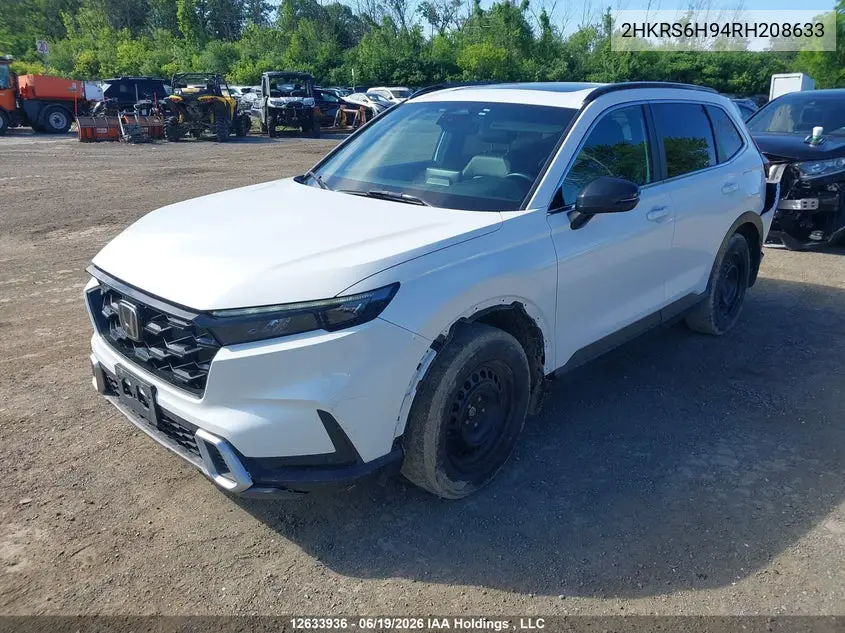 Auction sale of the 2024 Honda CR V , vin: 2HKRS6H94RH208633, lot number: 12633936