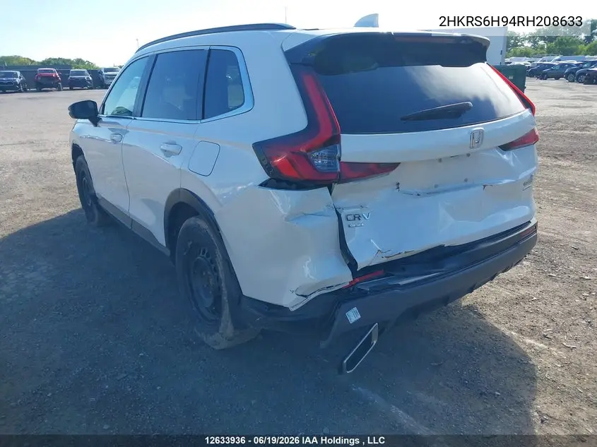 Auction sale of the 2024 Honda CR V , vin: 2HKRS6H94RH208633, lot number: 12633936