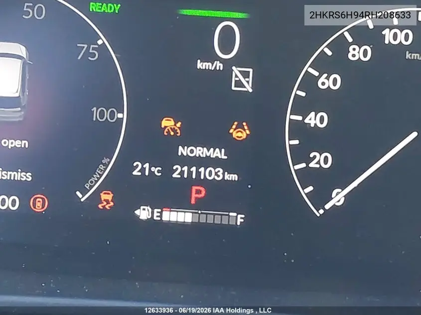 Auction sale of the 2024 Honda CR V , vin: 2HKRS6H94RH208633, lot number: 12633936