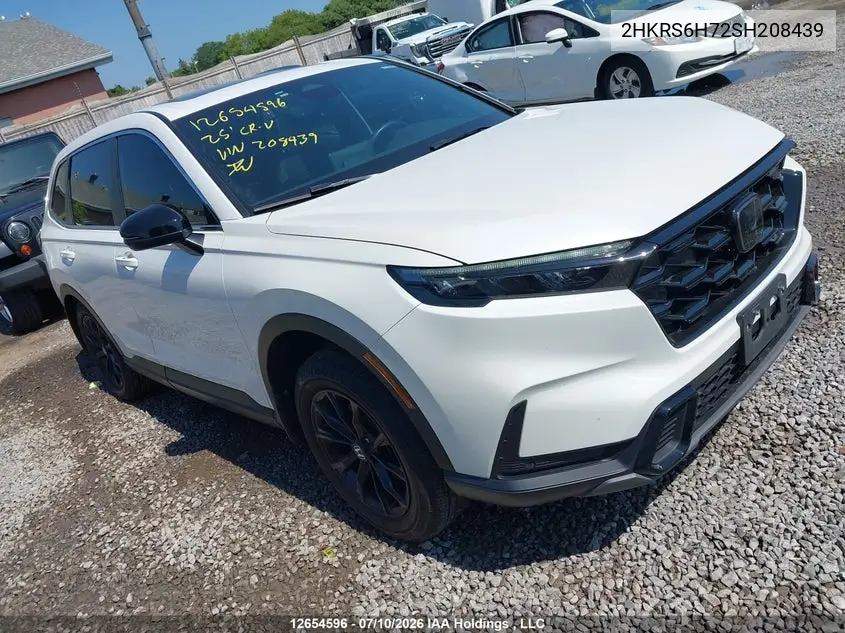 Auction sale of the 2025 Honda CR V , vin: 2HKRS6H72SH208439, lot number: 12654596