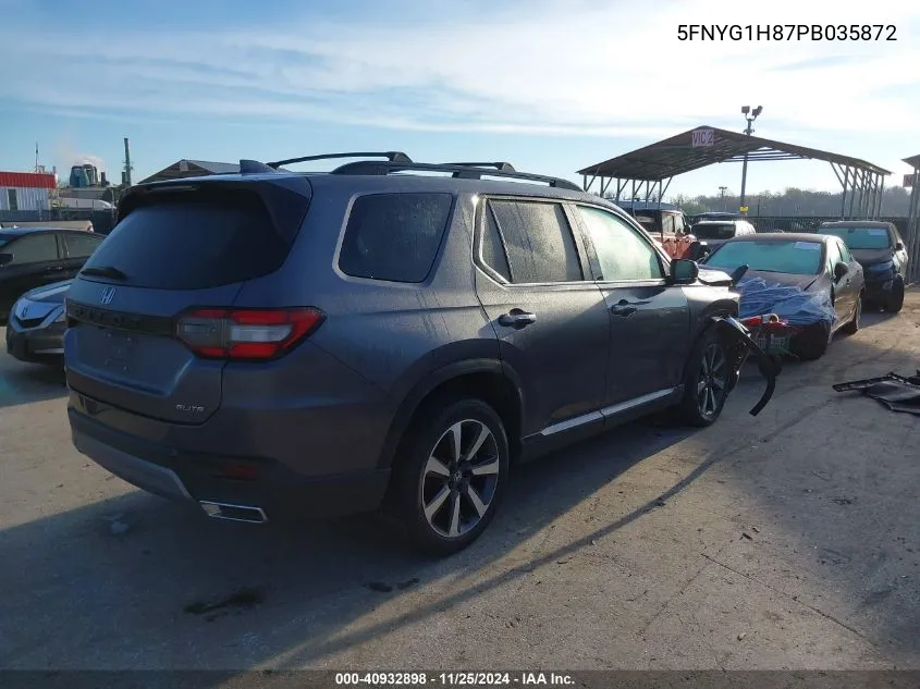 Auction sale of the 2023 Honda Pilot , vin: 5FNYG1H87PB035872, lot number: 40932898