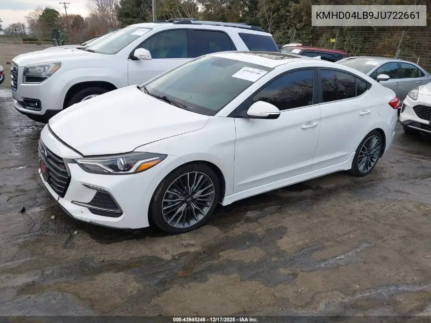 Auction sale of the 2018 Hyundai Elantra , vin: KMHD04LB9JU722661, lot number: 43945246