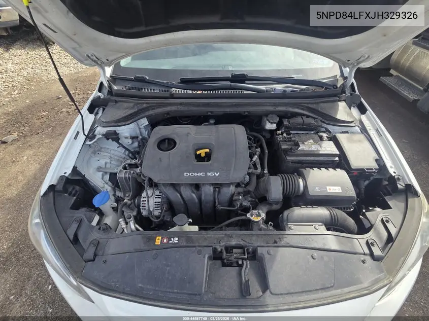 Auction sale of the 2018 Hyundai Elantra , vin: 5NPD84LFXJH329326, lot number: 44587740