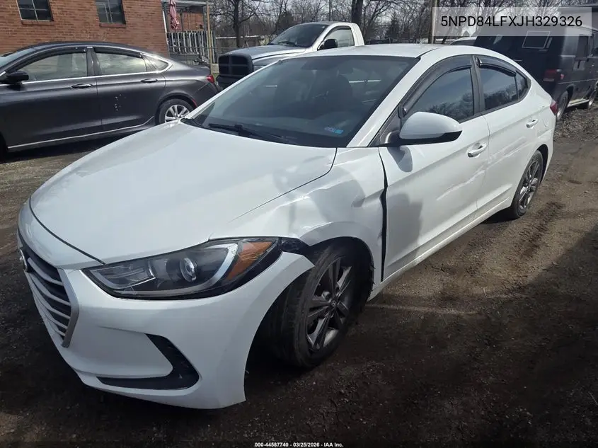 Auction sale of the 2018 Hyundai Elantra , vin: 5NPD84LFXJH329326, lot number: 44587740