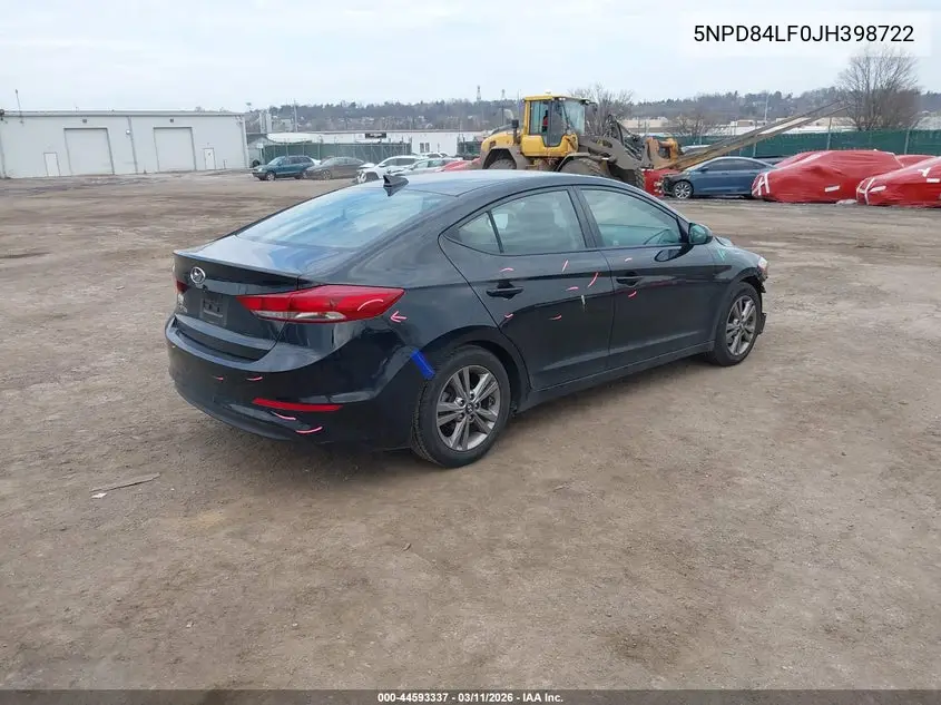 Auction sale of the 2018 Hyundai Elantra , vin: 5NPD84LF0JH398722, lot number: 44593337