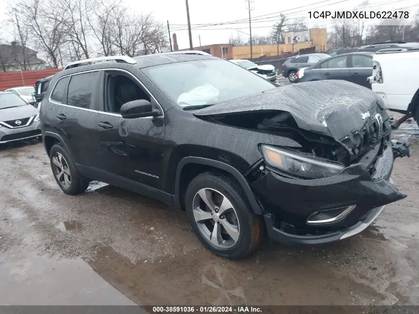 Auction sale of the 2020 Jeep Cherokee , vin: 1C4PJMDX6LD622478, lot number: 38591036