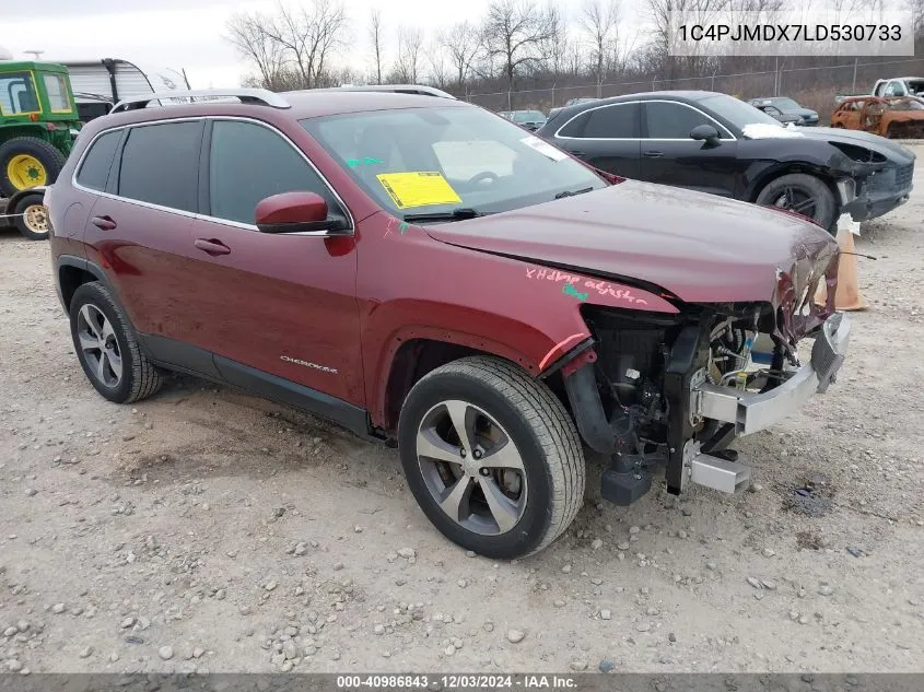Auction sale of the 2020 Jeep Cherokee , vin: 1C4PJMDX7LD530733, lot number: 40986843