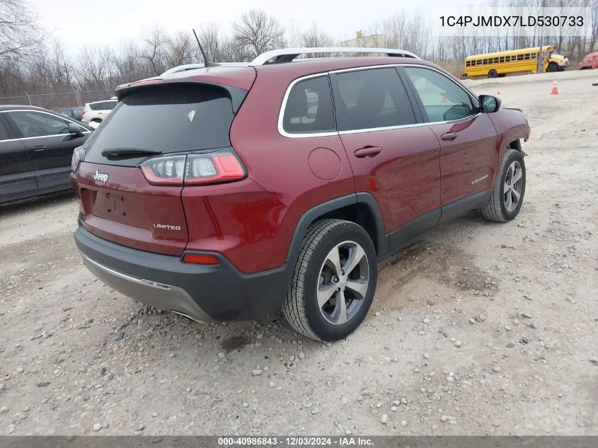 Auction sale of the 2020 Jeep Cherokee , vin: 1C4PJMDX7LD530733, lot number: 40986843