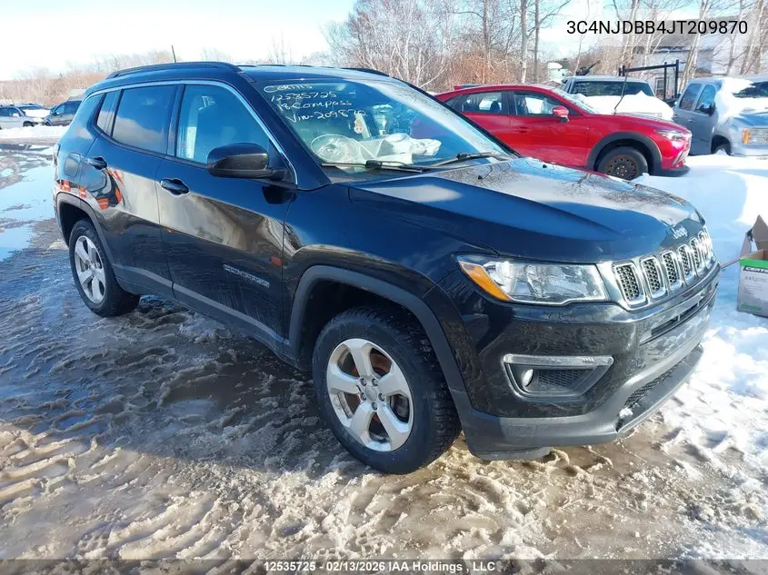 Auction sale of the 2018 Jeep Compass , vin: 3C4NJDBB4JT209870, lot number: 12535725