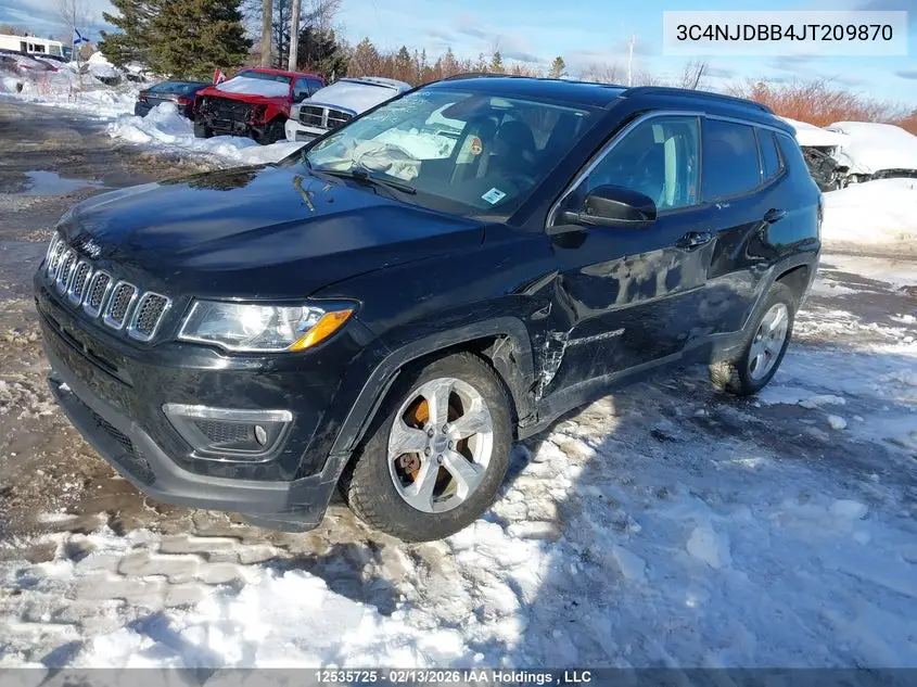 Auction sale of the 2018 Jeep Compass , vin: 3C4NJDBB4JT209870, lot number: 12535725