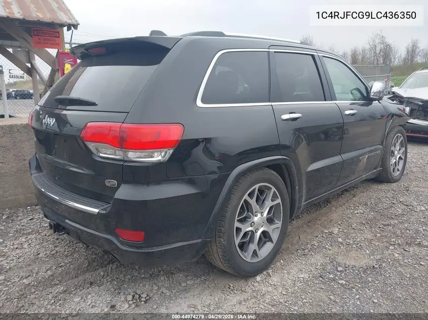 Auction sale of the 2020 Jeep Grand Cherokee , vin: 1C4RJFCG9LC436350, lot number: 44974279