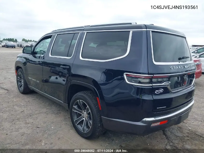 Auction sale of the 2022 Jeep Grand Wagoneer , vin: 1C4SJVEJ4NS193561, lot number: 39848052