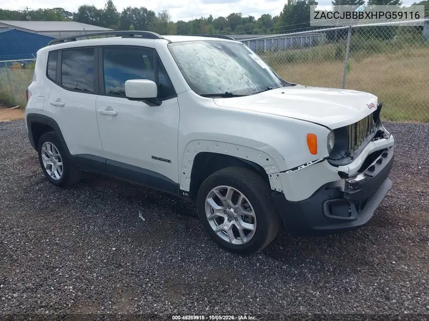 Auction sale of the 2017 Jeep Renegade , vin: ZACCJBBBXHPG59116, lot number: 46289916