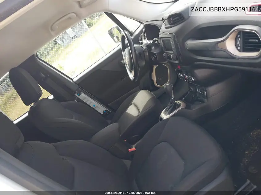 Auction sale of the 2017 Jeep Renegade , vin: ZACCJBBBXHPG59116, lot number: 46289916