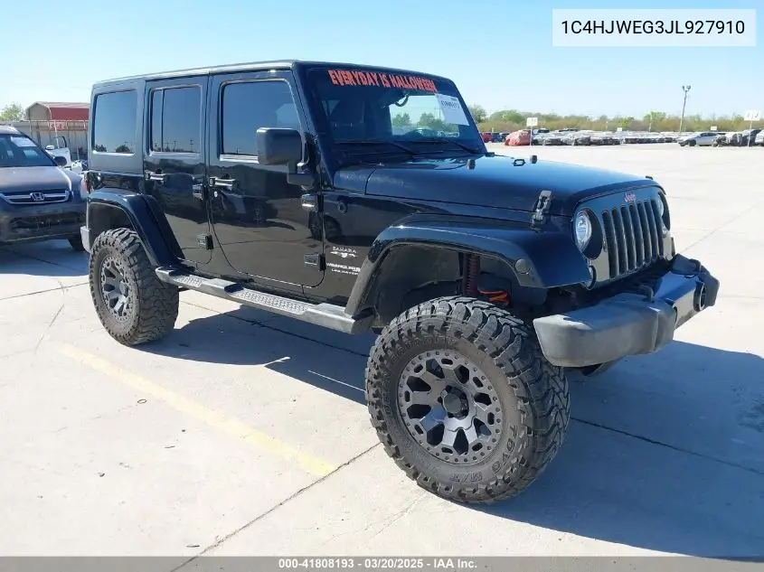 Auction sale of the 2018 Jeep Wrangler , vin: 1C4HJWEG3JL927910, lot number: 41808193