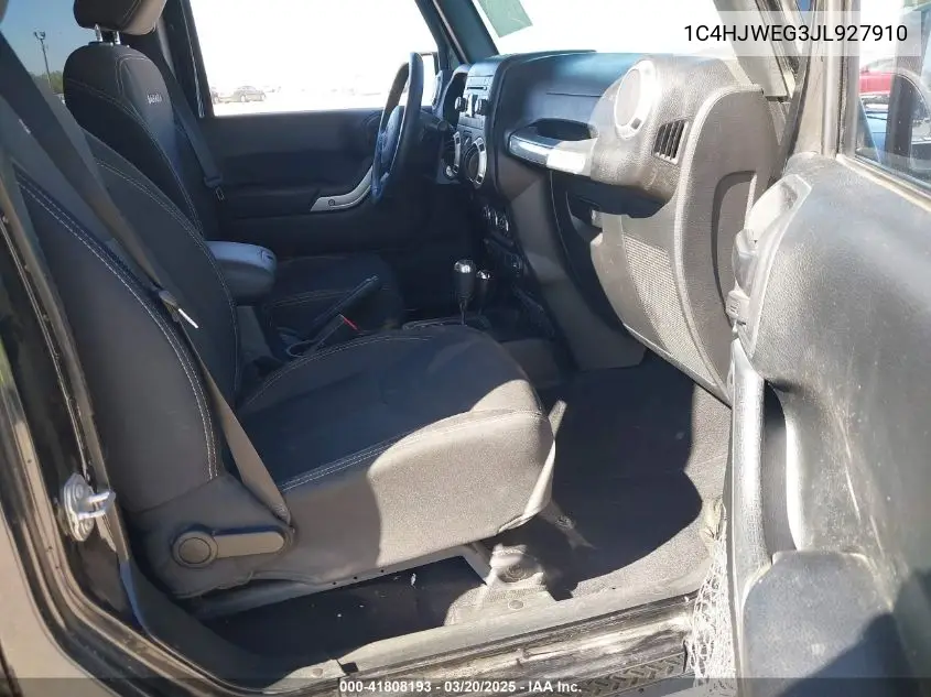 Auction sale of the 2018 Jeep Wrangler , vin: 1C4HJWEG3JL927910, lot number: 41808193