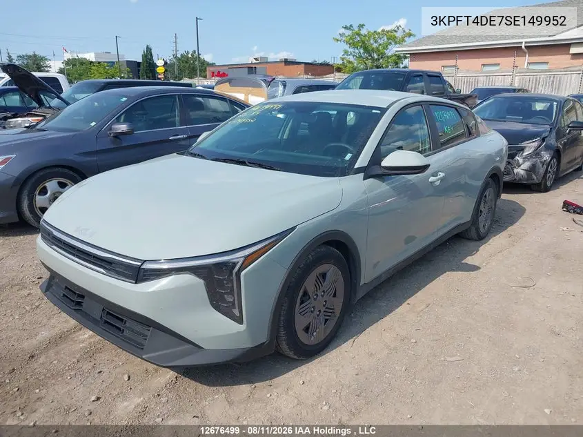 Auction sale of the 2025 Kia K4 , vin: 3KPFT4DE7SE149952, lot number: 12676499