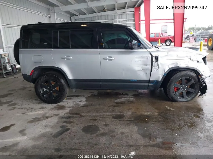Auction sale of the 2022 Land Rover Defender , vin: SALEJERX2N2099747, lot number: 38319139