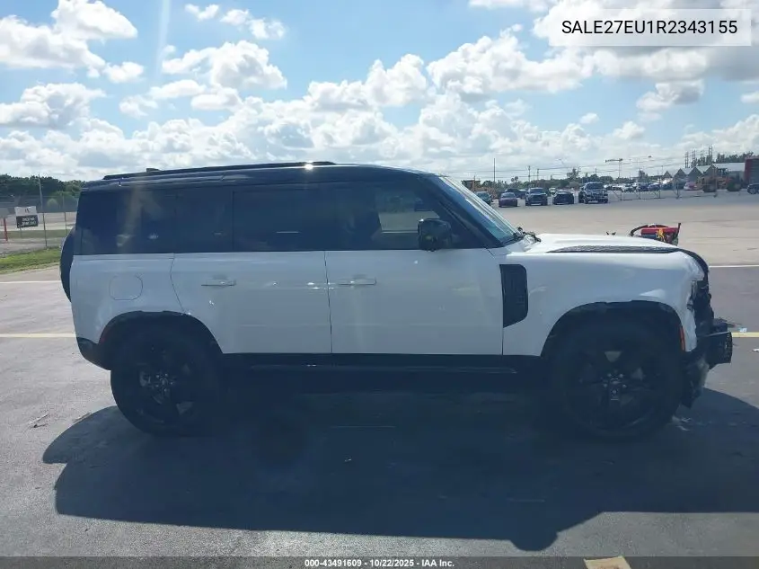 Auction sale of the 2024 Land Rover Defender , vin: SALE27EU1R2343155, lot number: 43491609