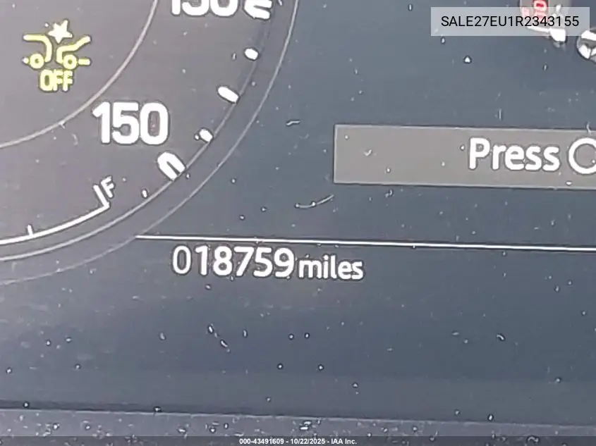 Auction sale of the 2024 Land Rover Defender , vin: SALE27EU1R2343155, lot number: 43491609