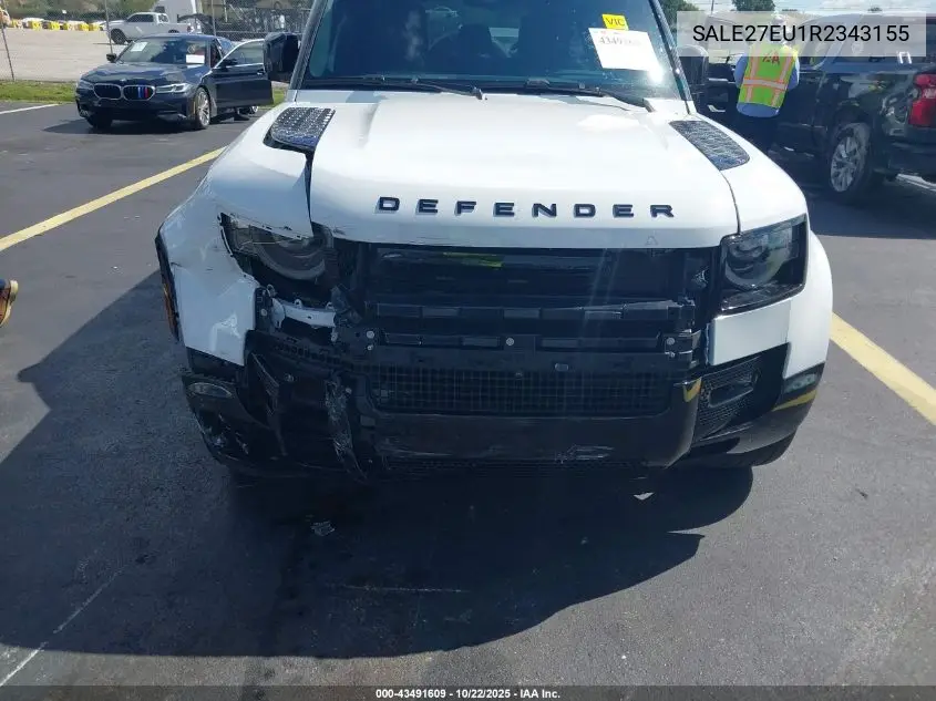 Auction sale of the 2024 Land Rover Defender , vin: SALE27EU1R2343155, lot number: 43491609