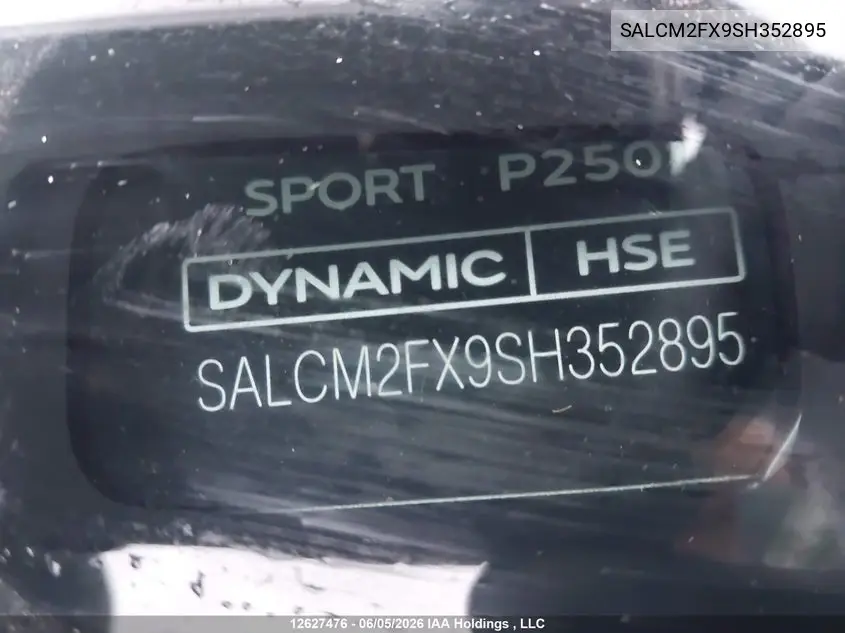 Auction sale of the 2025 Land Rover Discovery Sport , vin: SALCM2FX9SH352895, lot number: 12627476