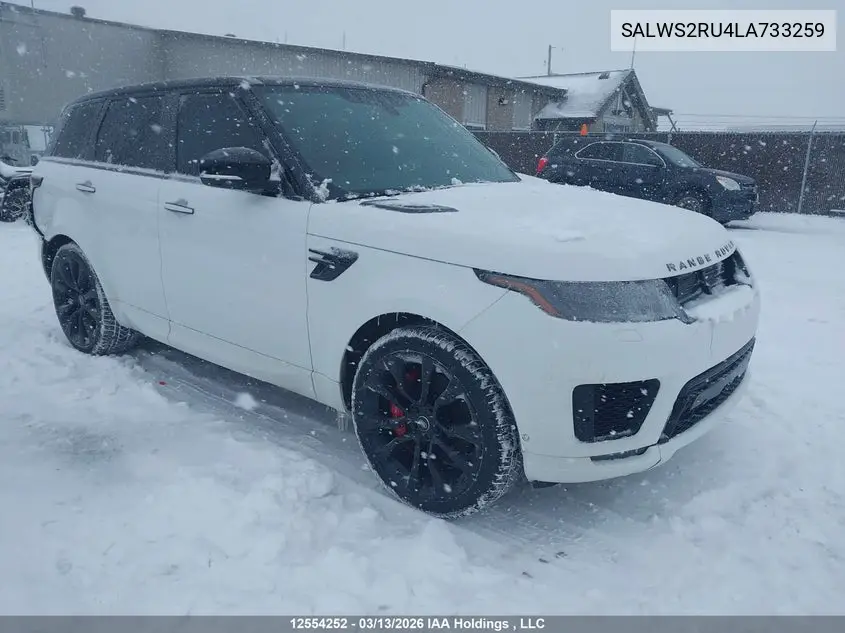 Auction sale of the 2020 Land Rover Range Rover Sport , vin: SALWS2RU4LA733259, lot number: 12554252