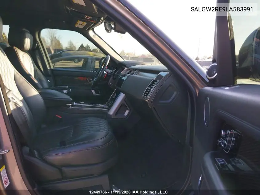 Auction sale of the 2020 Land Rover Range Rover , vin: SALGW2RE9LA583991, lot number: 12449786