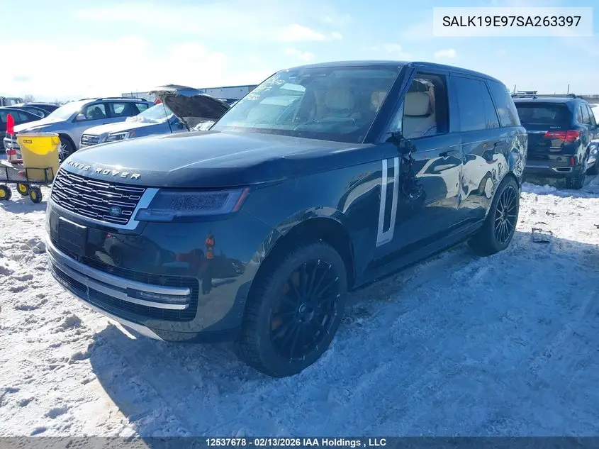 Auction sale of the 2025 Land Rover Range Rover , vin: SALK19E97SA263397, lot number: 12537678