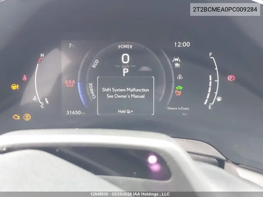 Auction sale of the 2023 Lexus RX , vin: 2T2BCMEA0PC009284, lot number: 12549530