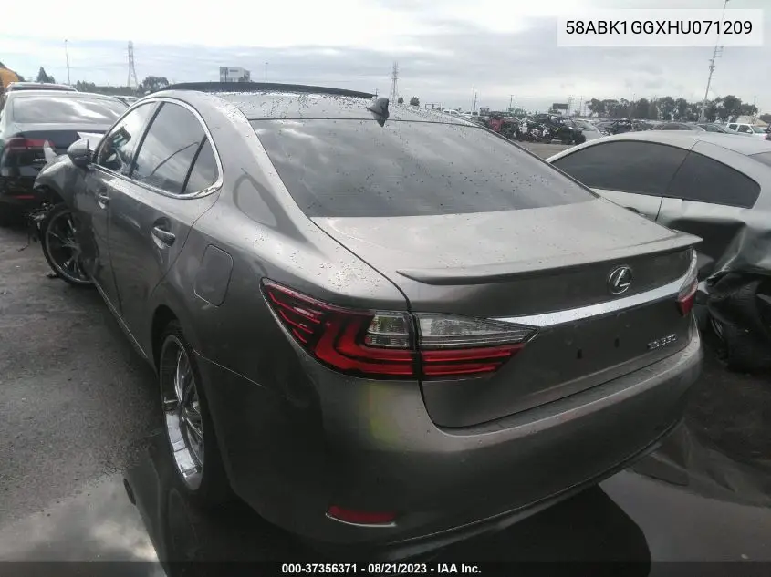 Auction sale of the 2017 Lexus ES , vin: 58ABK1GGXHU071209, lot number: 37356371