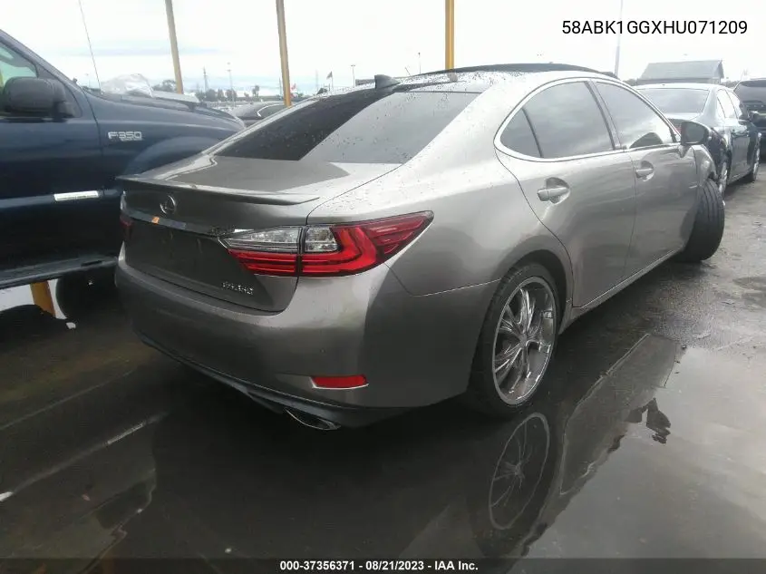 Auction sale of the 2017 Lexus ES , vin: 58ABK1GGXHU071209, lot number: 37356371