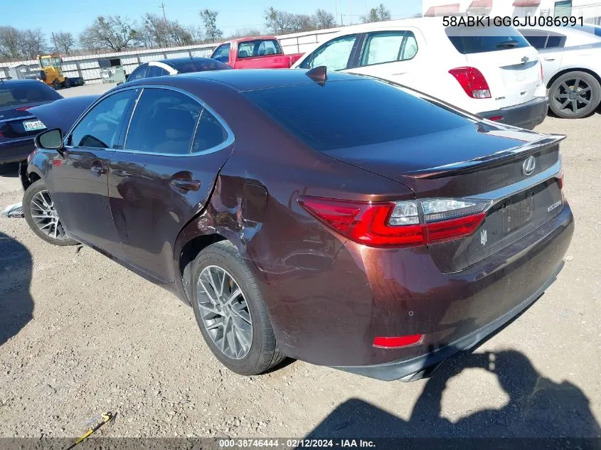 Auction sale of the 2018 Lexus ES , vin: 58ABK1GG6JU086991, lot number: 38746444