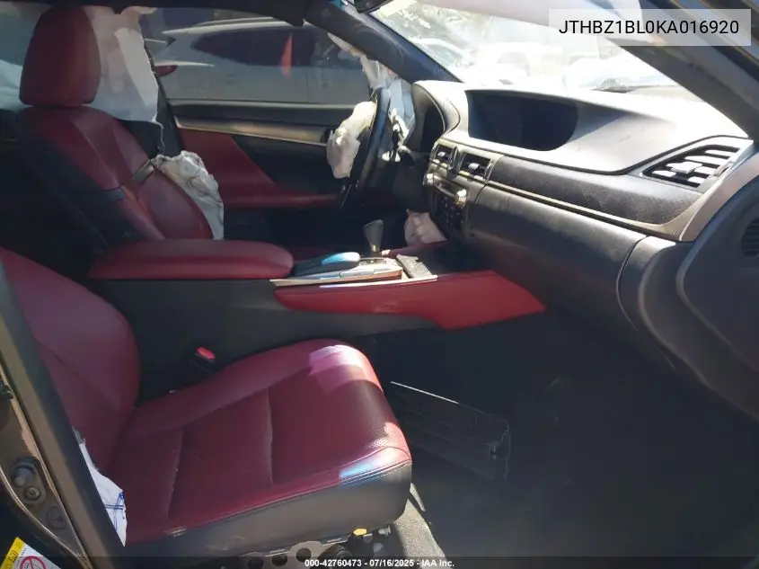Auction sale of the 2019 Lexus GS , vin: JTHBZ1BL0KA016920, lot number: 42760473