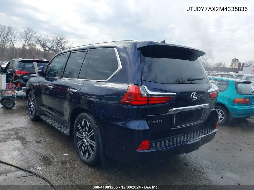 Auction sale of the 2021 Lexus LX , vin: JTJDY7AX2M4335836, lot number: 41001285