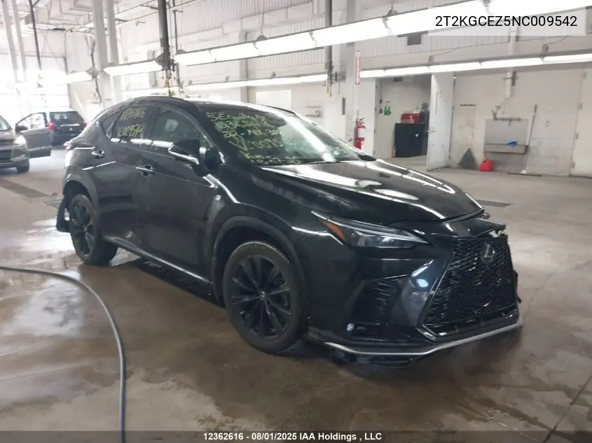 Auction sale of the 2022 Lexus NX , vin: 2T2KGCEZ5NC009542, lot number: 12362616