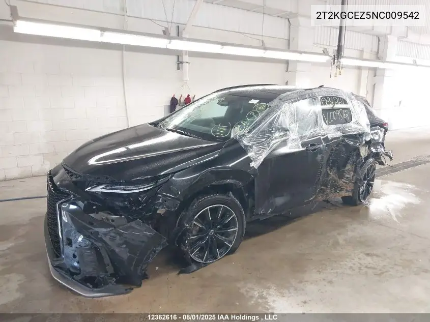 Auction sale of the 2022 Lexus NX , vin: 2T2KGCEZ5NC009542, lot number: 12362616